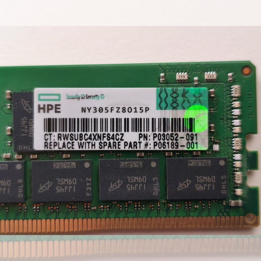 [P03052-091] 32 Gb 2933 Mhz Rdimm Hpe Склад 39 Шт P03052-091