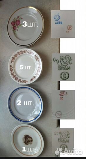 Тарелки СССР советские и современные