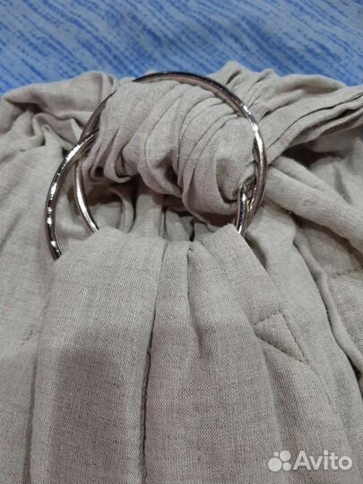 Шарф слинг на кольцах лен