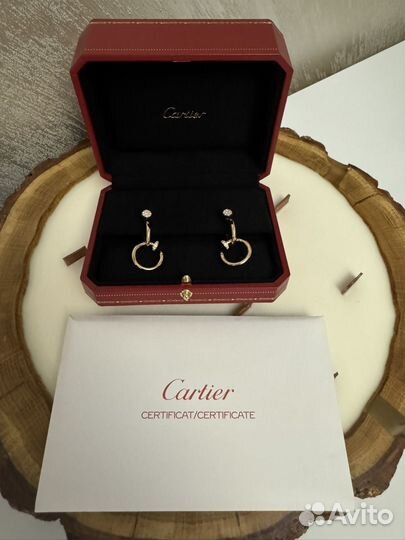 Золотые серьги cartier