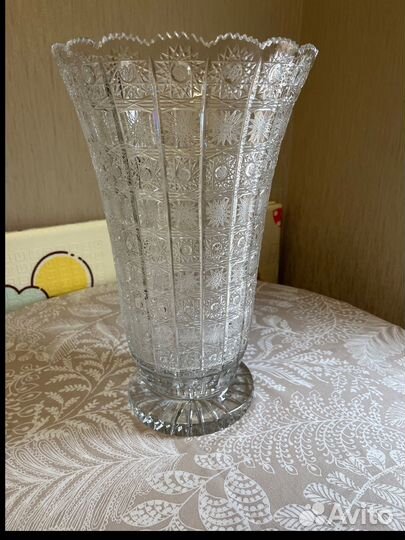 Хрустальная Ваза снежинка 40 см