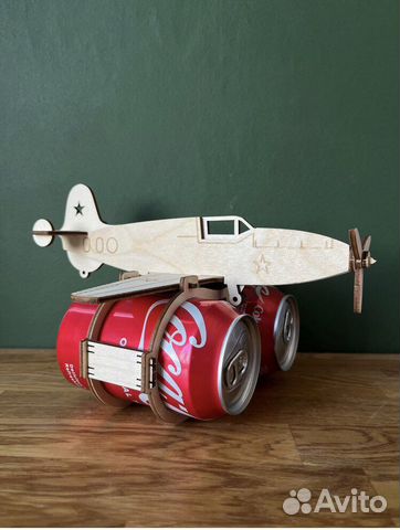 Самолет из фанеры для оформления подарка