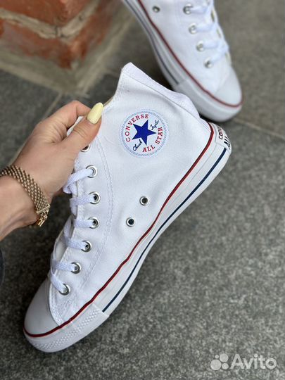 Кеды Converse мужские белые высокие