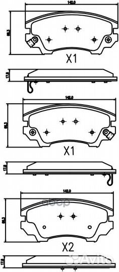 Колодки тормозные передние opel astra J/insigni