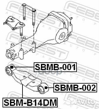Опора дифференциала subaru legacy B13 2003.01-2