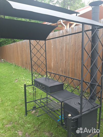 Мангал с крышей