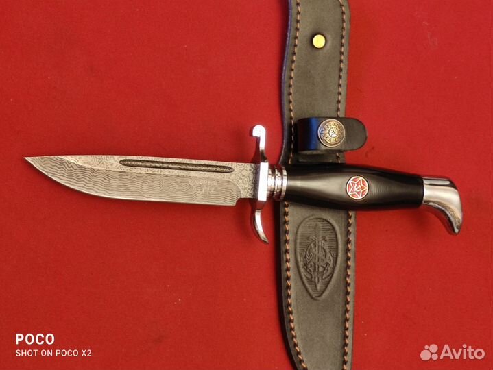 Финка нквд, офицерская, рисованный Дамаск