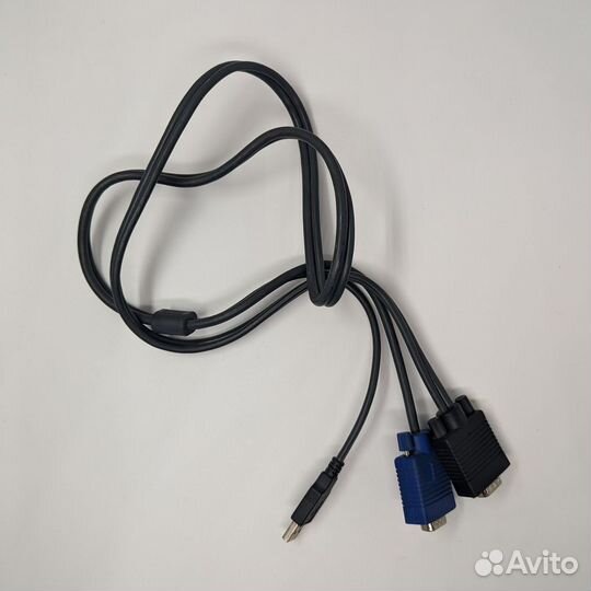 KVM кабель 2L-5201U, Aten с интерфейсами USB, VGA