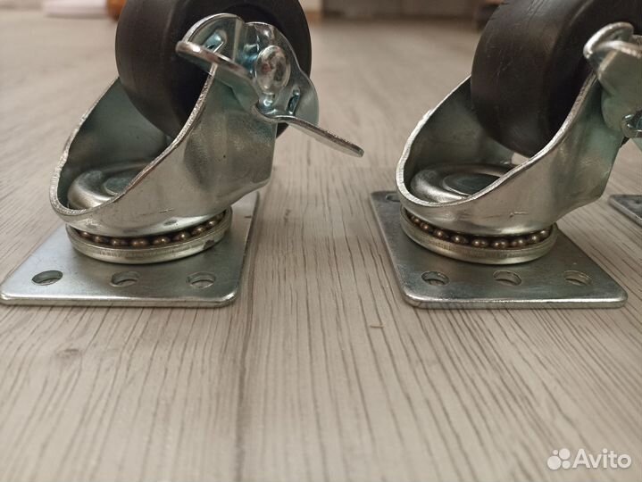 Мебельные колёсики с тормозом, усиленные, 4 шт