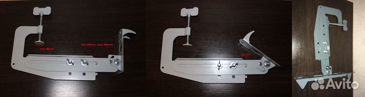 Струбцина крепления и держатель датчика эхолота