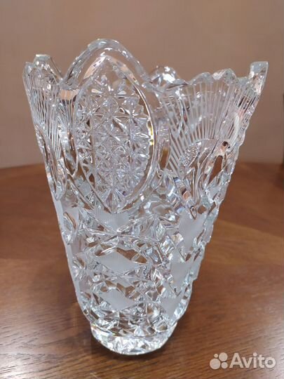 Большая хрустальная ваза для цветов СССР