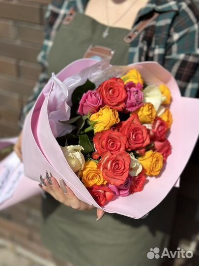 Розы 11-21-41 шт моно букет, Цветы