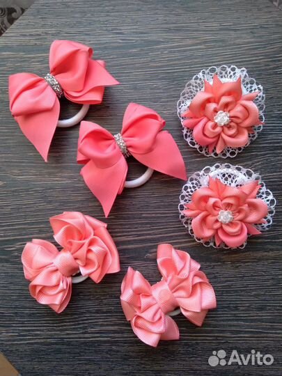 Резинка для волос и ободок ручной работы