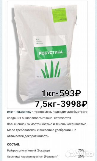 Семена газонной травы