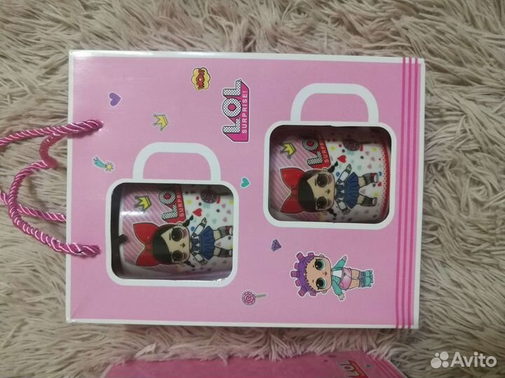 Подарочный набор лол(L.O.L) 2 кружки+2 ложки