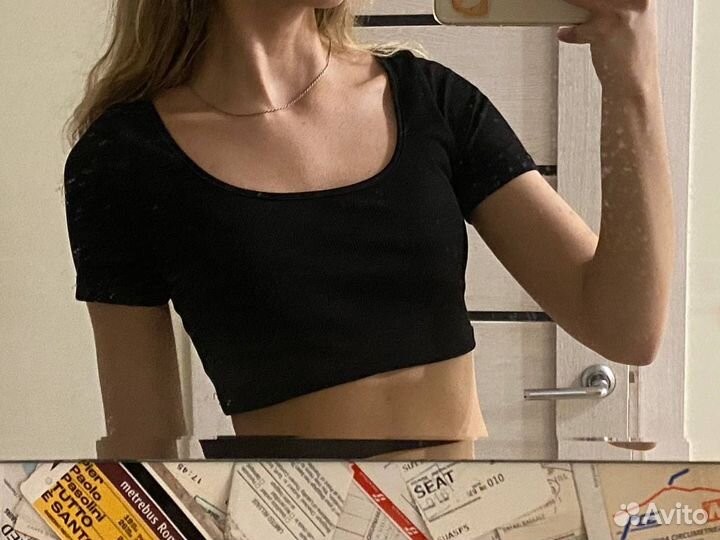 Черный топик женский