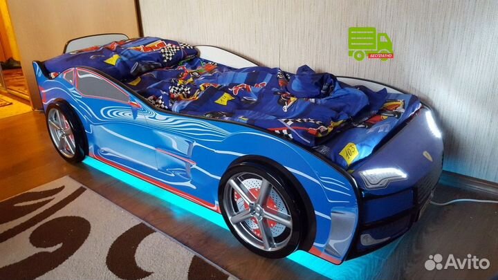 Кровати машинка в наличии с матрасом и доставкой