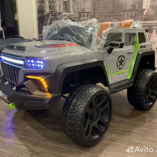 Электромобиль джип 4 вд,2-7 лет,пульт управления