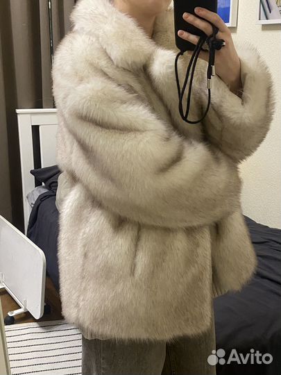 Искусственная шуба под песца