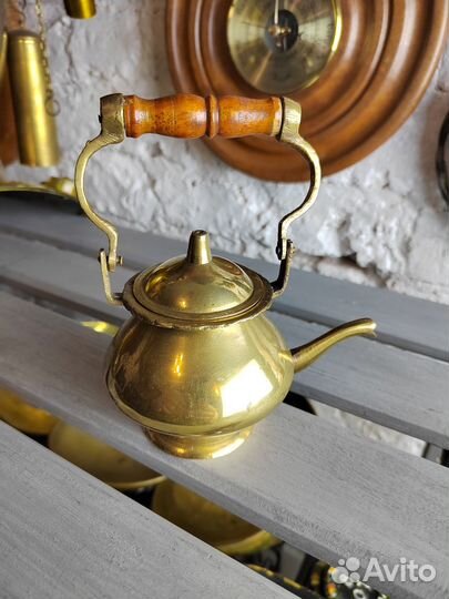 Винтажный Чайник Эгоист Латунь