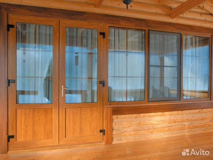 Двери пластиковые входные под дерево