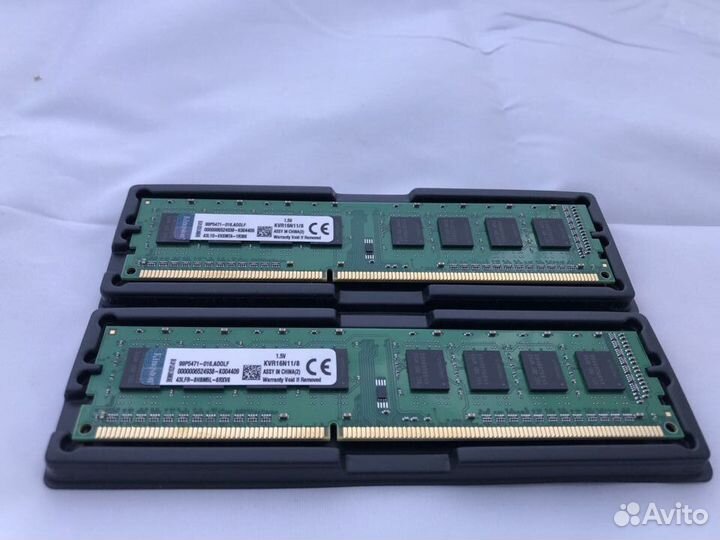 Kingston ddr3 16gb (8+8Gb) 1600MHz kvr16n11/8