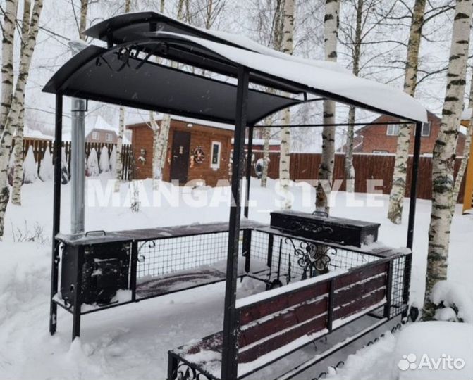 Мангал с крышей