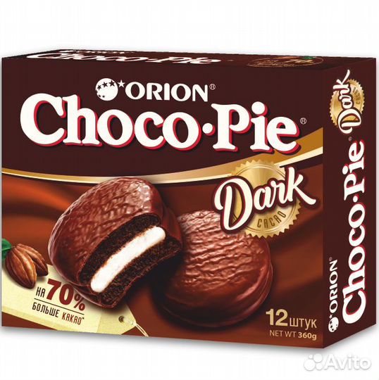Пирожное Choco Pie Dark 360г Orion