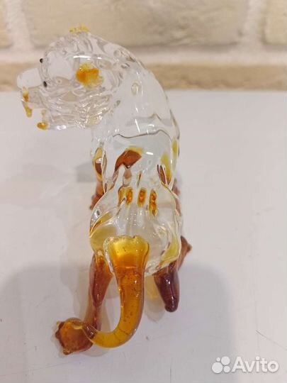 Фигурка льва хрусталь