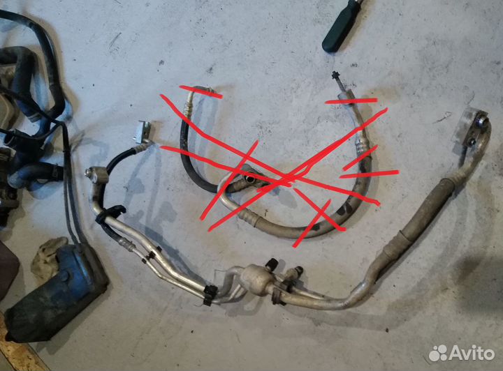 Opel astra H meriva A шланг трубка кондея