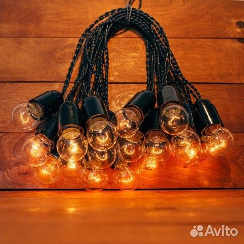 Гирлянда уличная 25 м, влаго- и морозостойкая