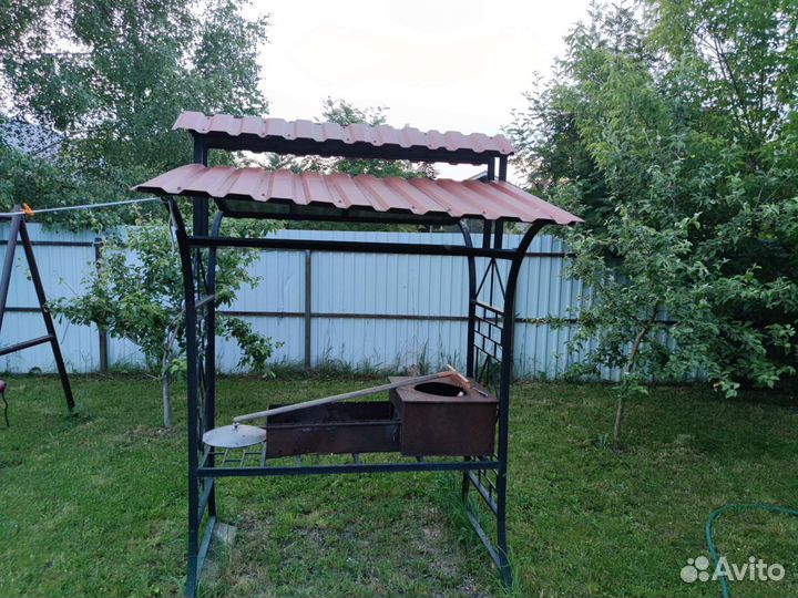 Мангальная зона с крышей