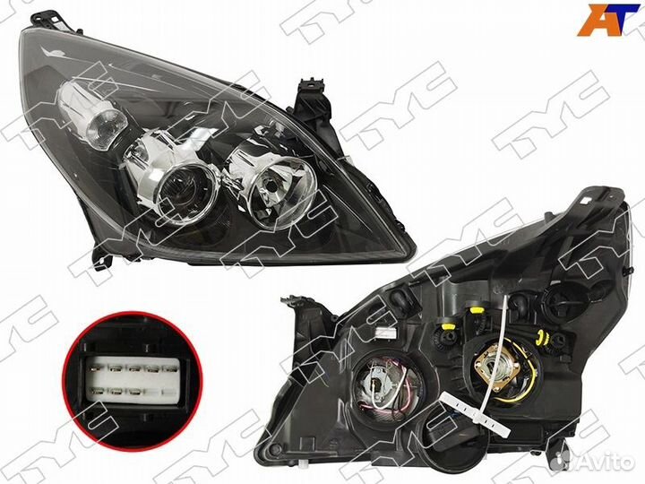Фара opel vectra C 05-08 RH черная, с электрокорре