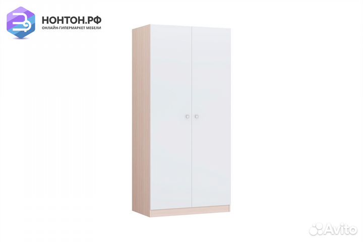 Шкаф двухдверный Polini kids Simple дуб пастельный