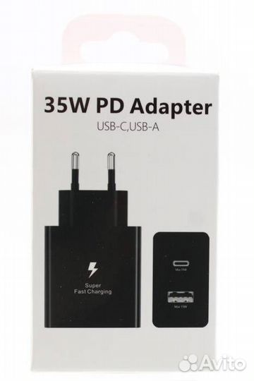 Зарядное устройство 35W (2 USB: Type-C - Power Del