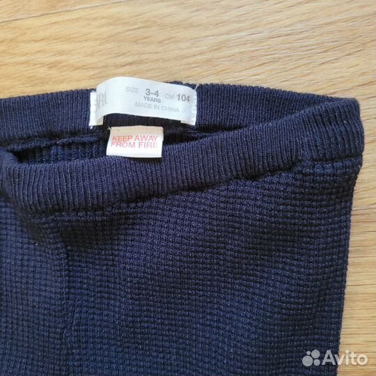 Штаны Легинсы zara 104 вафельные мягкие