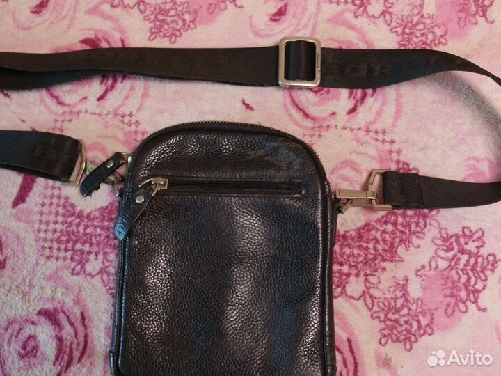 Барсетка кожаная мужская через плечо