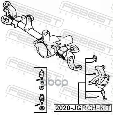 Опора шаровая задней цапфы комплект (chrysler J