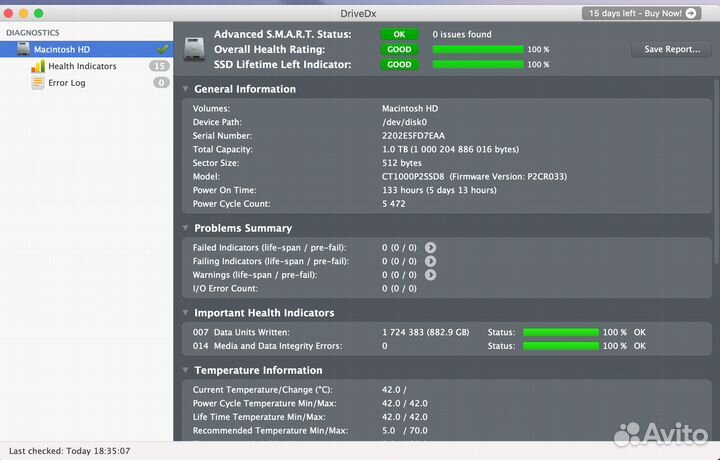 SSD PCI-E Crucial CT1000P2SSD8 1000gb(Д-447)
