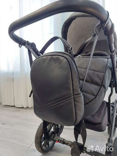 Коляска 2 в 1 indigo эко кожа 3 в 1