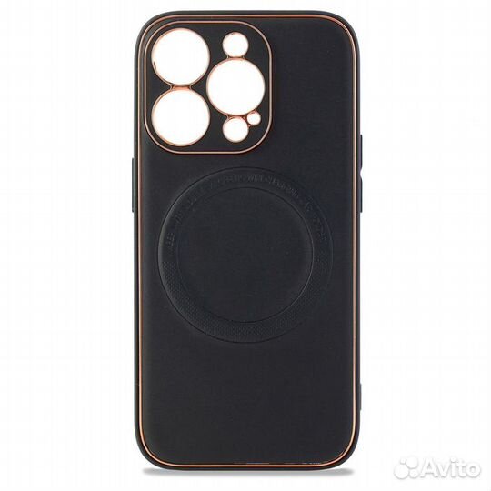 Чехол для iPhone 14 Pro Ecopelle Magsafe (Черный)