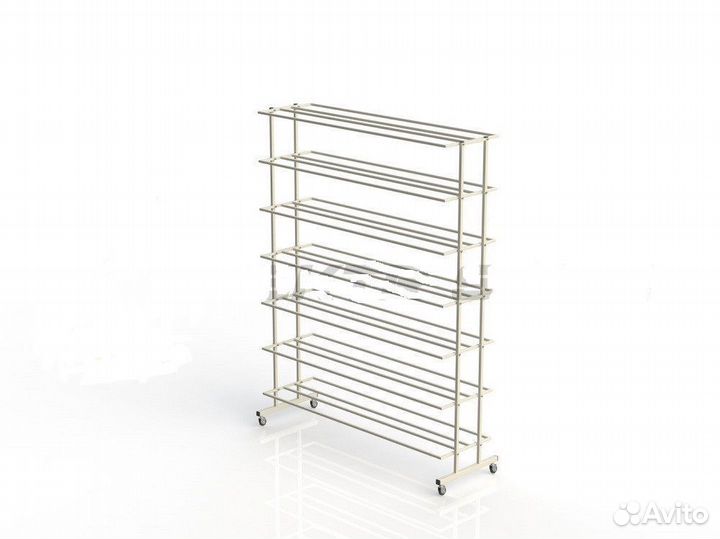 Стеллаж для мячей мобильный двухсторонний шир.207