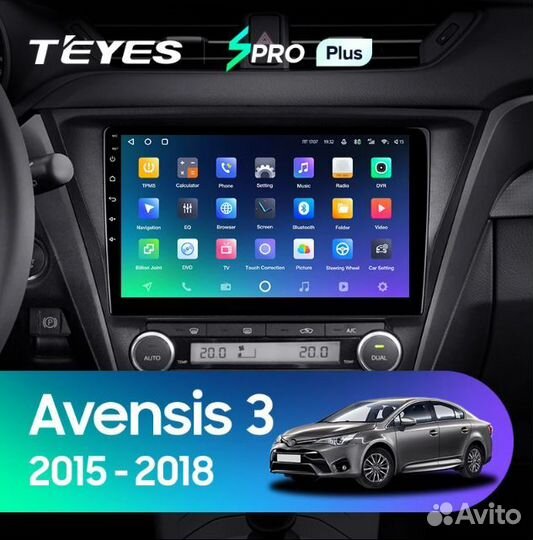 Магнитола Toyota Avensis 3 рест spro Plus 4/64