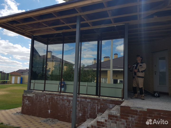 Остекление веранд беседок террас