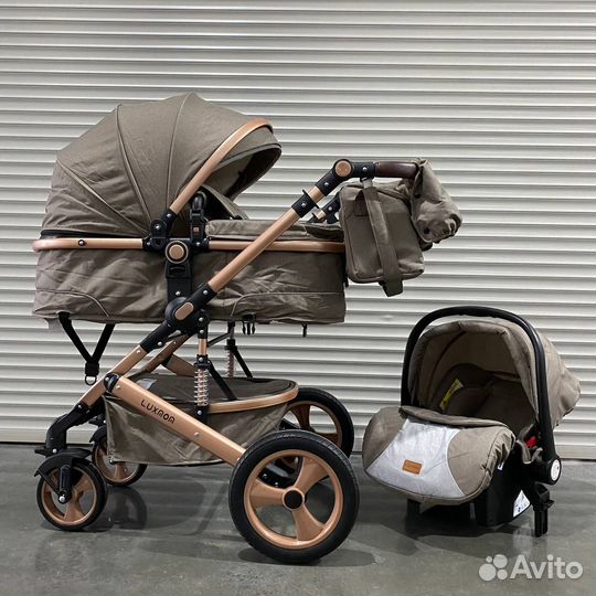 Коляска трансформер 3в1 luxmom 518 new