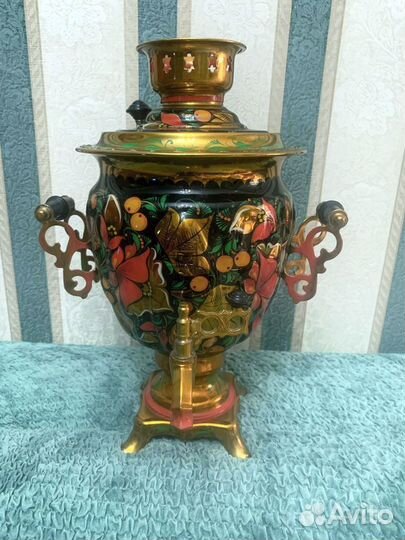 Самовар электрический, расписной. Хохлома