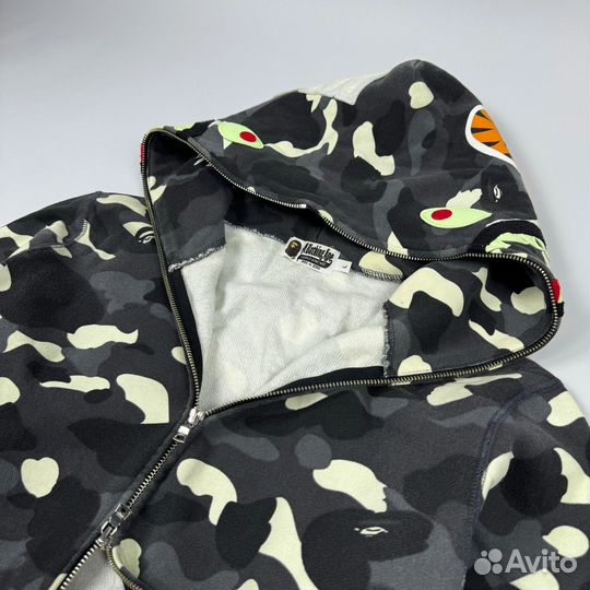 Зип худи A Bathing Ape Shark Full Zip Glow