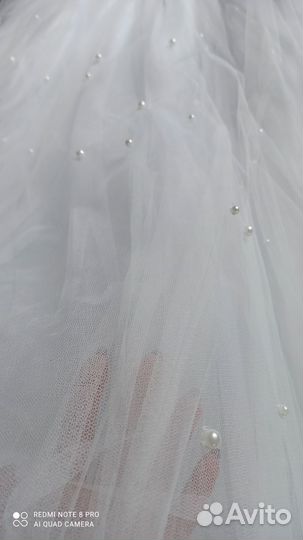 Свадебное платье 44 46 бу