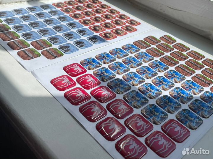 Глянцeвыe 3Д стикеры с фото оптом