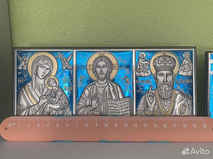 Икона серебро с позолотой